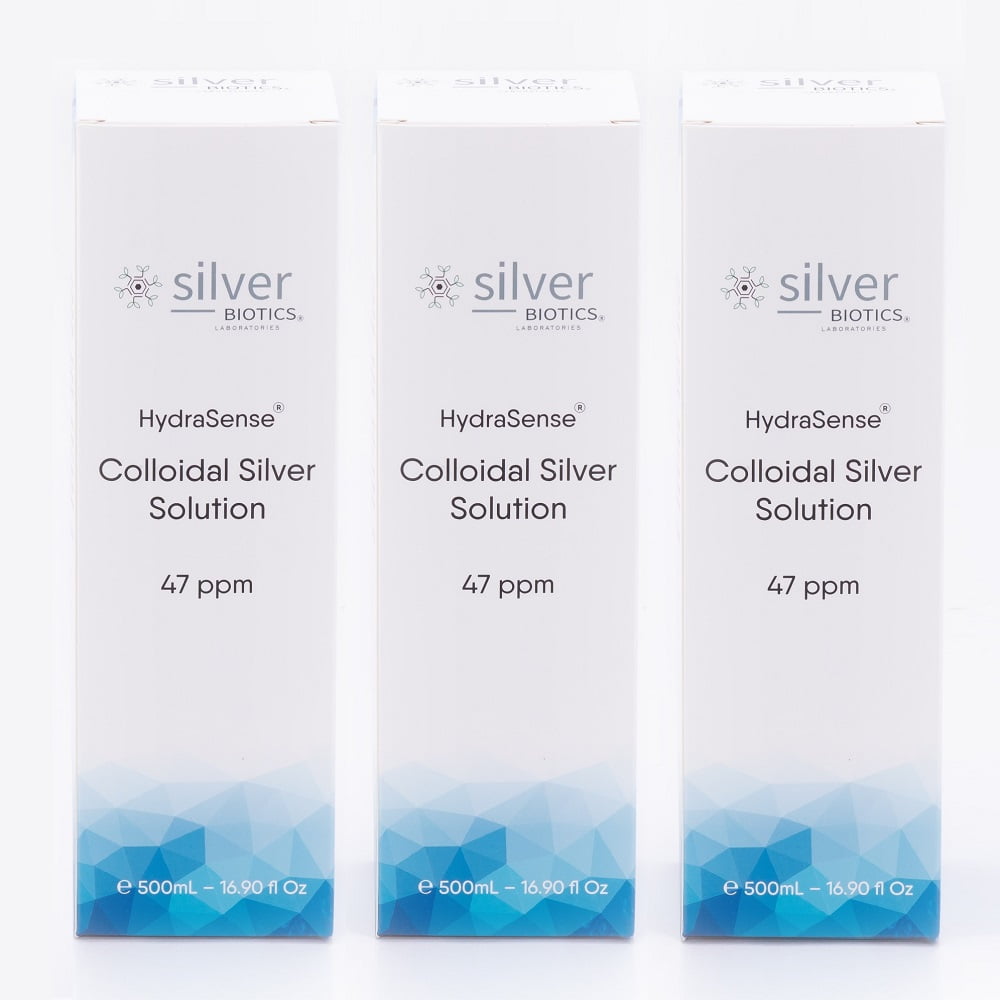 silverBIOTICS 47ppm 500ml 3lü Set Kolloidal Gümüş Suyu