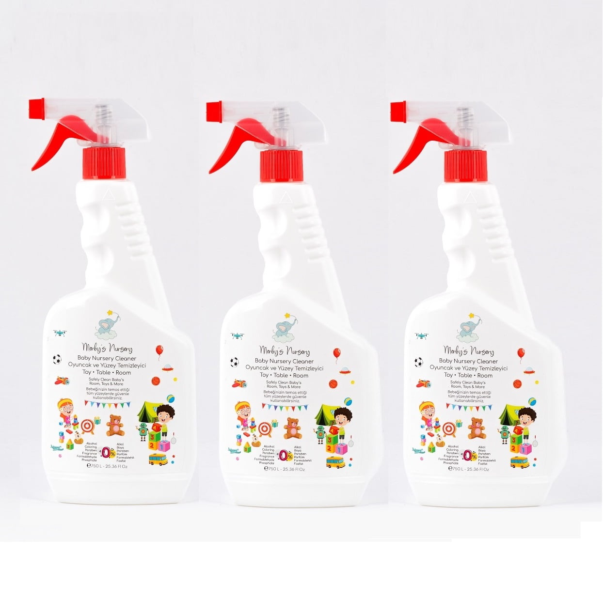 Merby's Nursery Oyuncak ve Yüzey Temizleyici 3lü SET