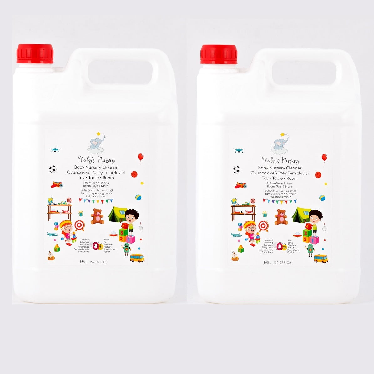 Merby's Nursery Oyuncak ve Yüzey Temizleyici 5LT 2li SET