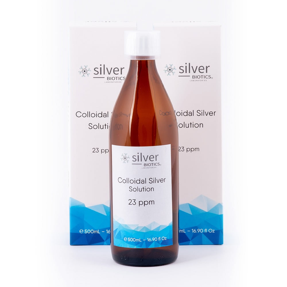 silverBIOTICS 23ppm 500ml 2li Set Kolloidal Gümüş Suyu
